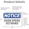 Signmission Door Opens Outward, 5 in W x Rectangle, Vinyl Decal OS-2PACK-NS-D-35-L-11517 - alternate 3